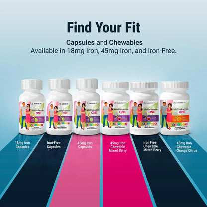BariatricPal Multivitamin ONE 1 per Day! Bariatric Multivitamin Capsule with 60 mg of Iron | Easy to Swallow Capsule | BariatricPalBuy Supplements Australia