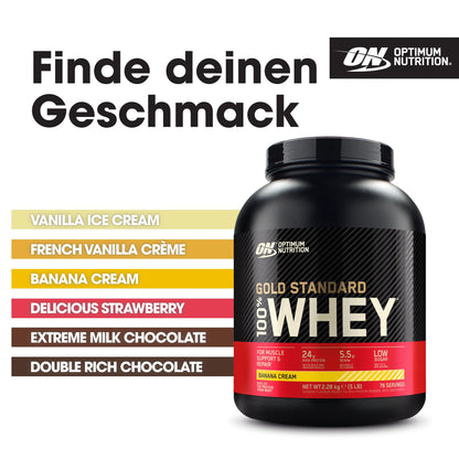 Optimum Nutrition Gold Standard 100% Whey Protein Powder, Banana Cream, 5 Pound Optimum NutritionBuy Supplements Australia