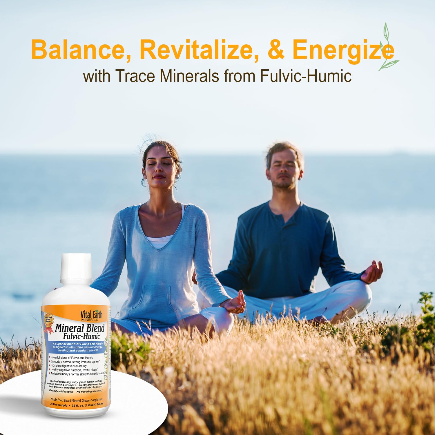 Vital Earth Minerals Detox and Wellness Support – Fulvic Humic Mineral Blend with 70+ Trace Minerals + Super Multi, Liquid Multivitamins, MTHFR Enhancement, 32 OZ Ea Vital Earth MineralsBuy Supplements Australia