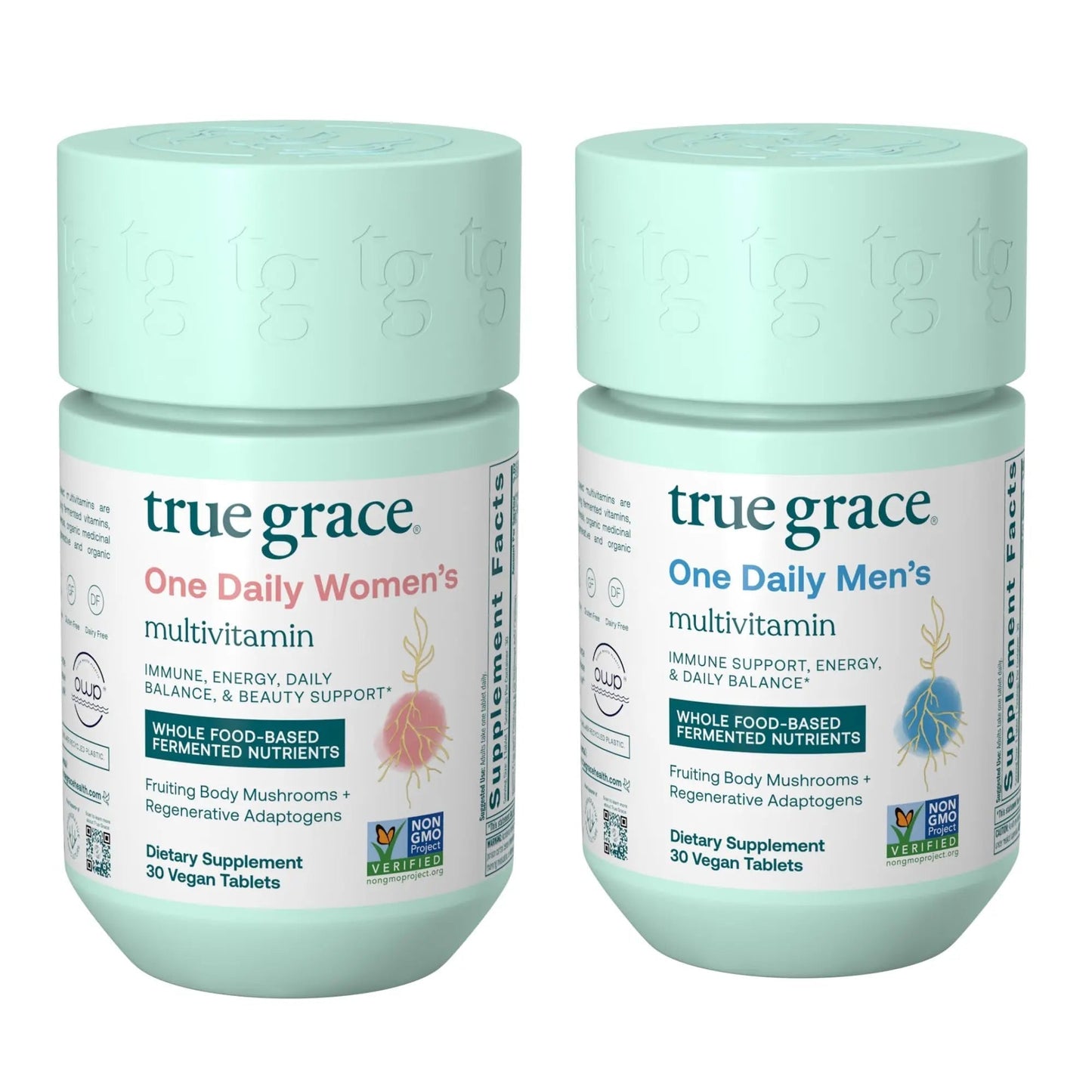 True Grace One Daily Men’s Multivitamin (30 Vegan Tablets) + One Daily Women’s Multivitamin (30 Vegan Tablets) - Non-GMO & Gluten Free - 30-Day Supply of Each True GraceBuy Supplements Australia