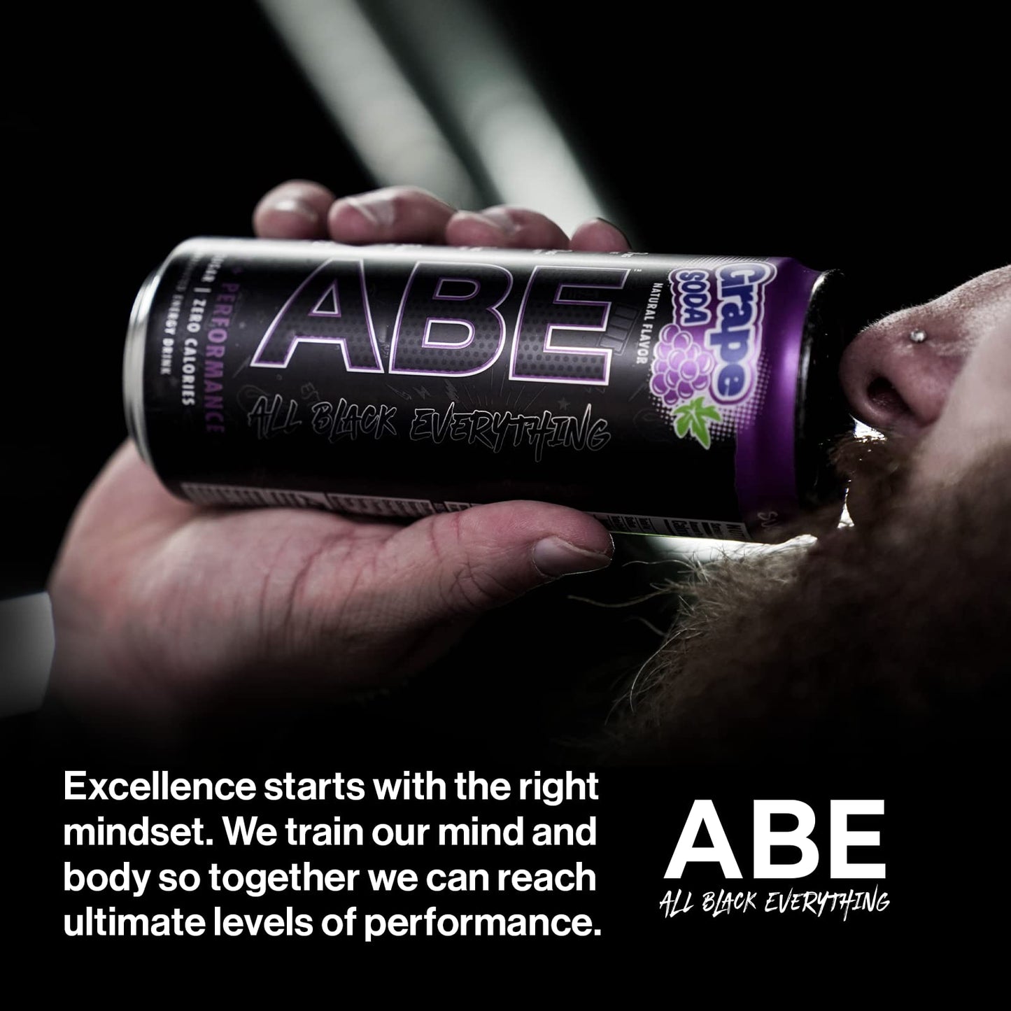 ABE Energy + Performance Sugar Free Energy Drink - All Black Everything Drink ABE all black everythingBuy Supplements Australia