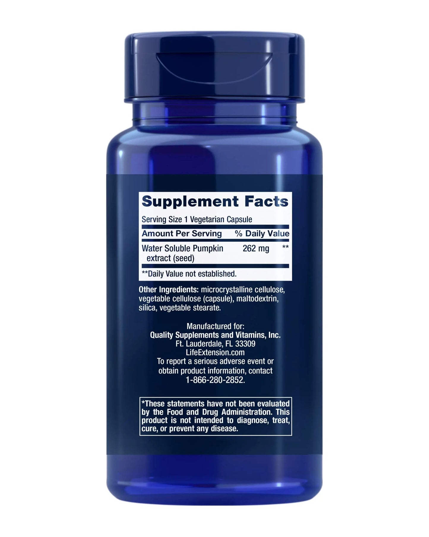 Life Extension Water-Soluble Pumpkin Seed Extract, Promotes Prostate & Urinary Tract Health, Bladder Health Support, Men, Women, Gluten-Free, Non-GMO, Vegetarian, 60 Capsules Life ExtensionBuy Supplements Australia