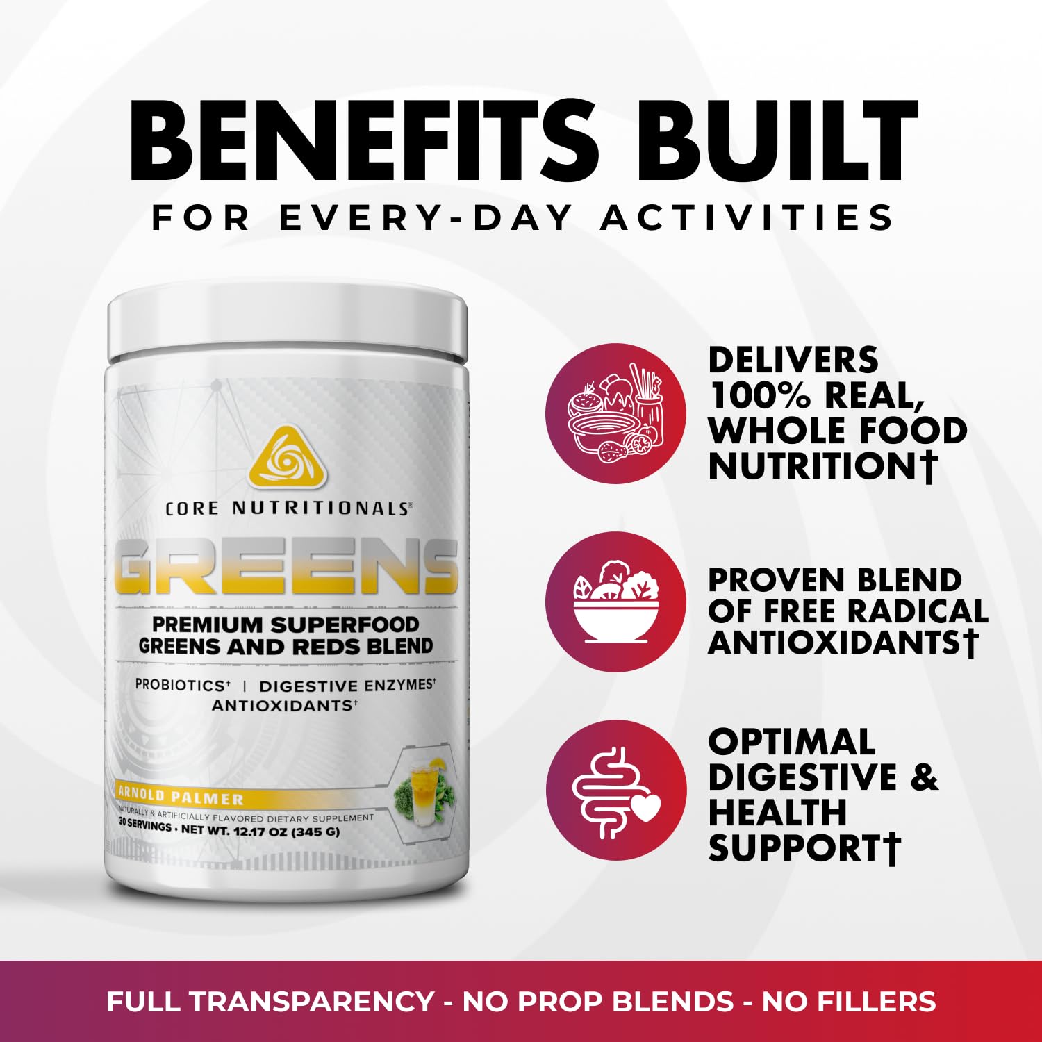 Core Nutritionals Greens | Premium Superfood Reds & Greens Blend | 5 Billion CFU Probiotics, Digestive Enzymes, & Antioxidants | 30 Servings (Berry Bliss) Core NutritionalsBuy Supplements Australia