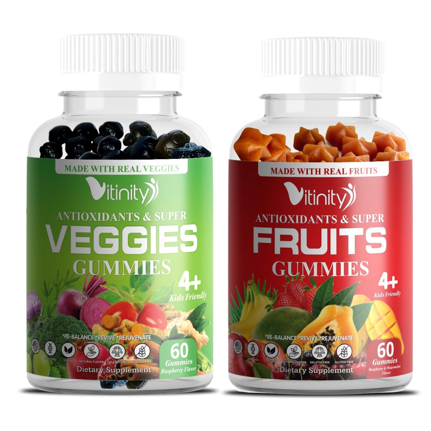 VITINITY Made with Real Fruit-Real Veggie Gummies-Superfood Vegetable Vitamin Supplement for Women,Men,Kids-Blend of Fruit and Greens for Daily Health.Fruits and Vegetables Supplements (30-Day Supply) VITINITYBuy Supplements Australia