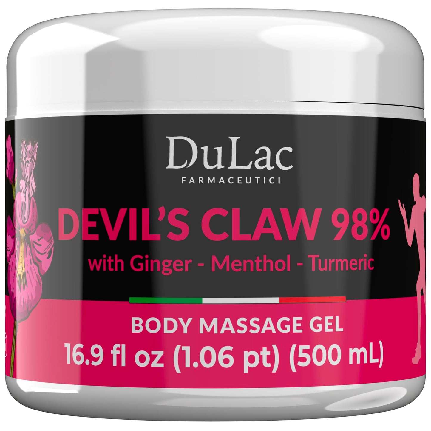 Dulac - Devil's Claw 98% Cream Maximum Strength 16.9 Fl Oz, Natural Joint and Muscle Comfort Cream, Enriched with Menthol for Cool Effect DULÀC FARMACEUTICI 1982Buy Supplements Australia
