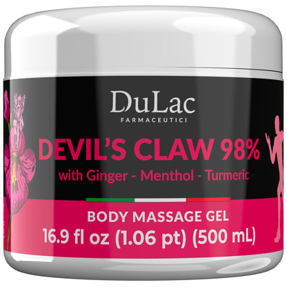 Dulac - Devil's Claw 98% Cream Maximum Strength 16.9 Fl Oz, Natural Joint and Muscle Comfort Cream, Enriched with Menthol for Cool Effect DULÀC FARMACEUTICI 1982Buy Supplements Australia