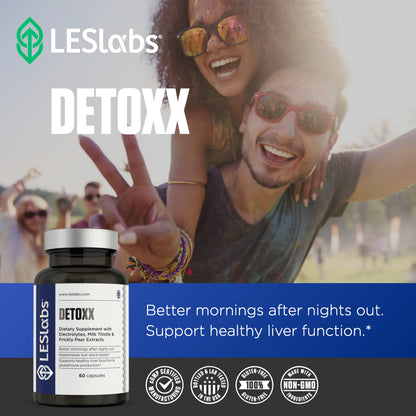 LES Labs DeToxx – Better Mornings & Recovery, Liver Support, Electrolyte Replenishment LES LabsBuy Supplements Australia