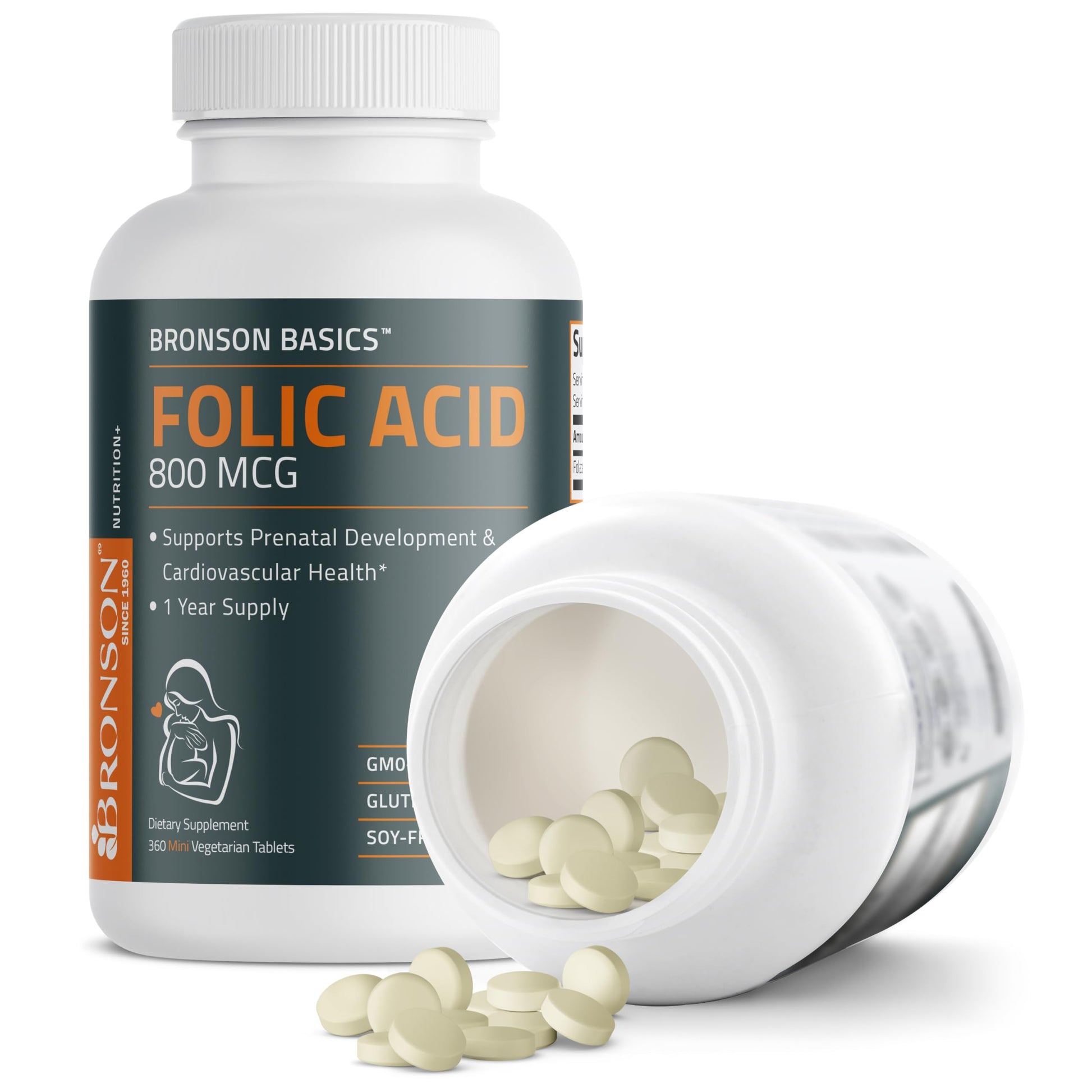 Bronson Folic Acid 800 MCG Supports Prenatal Development, 1 Year Supply, Non-GMO BronsonBuy Supplements Australia