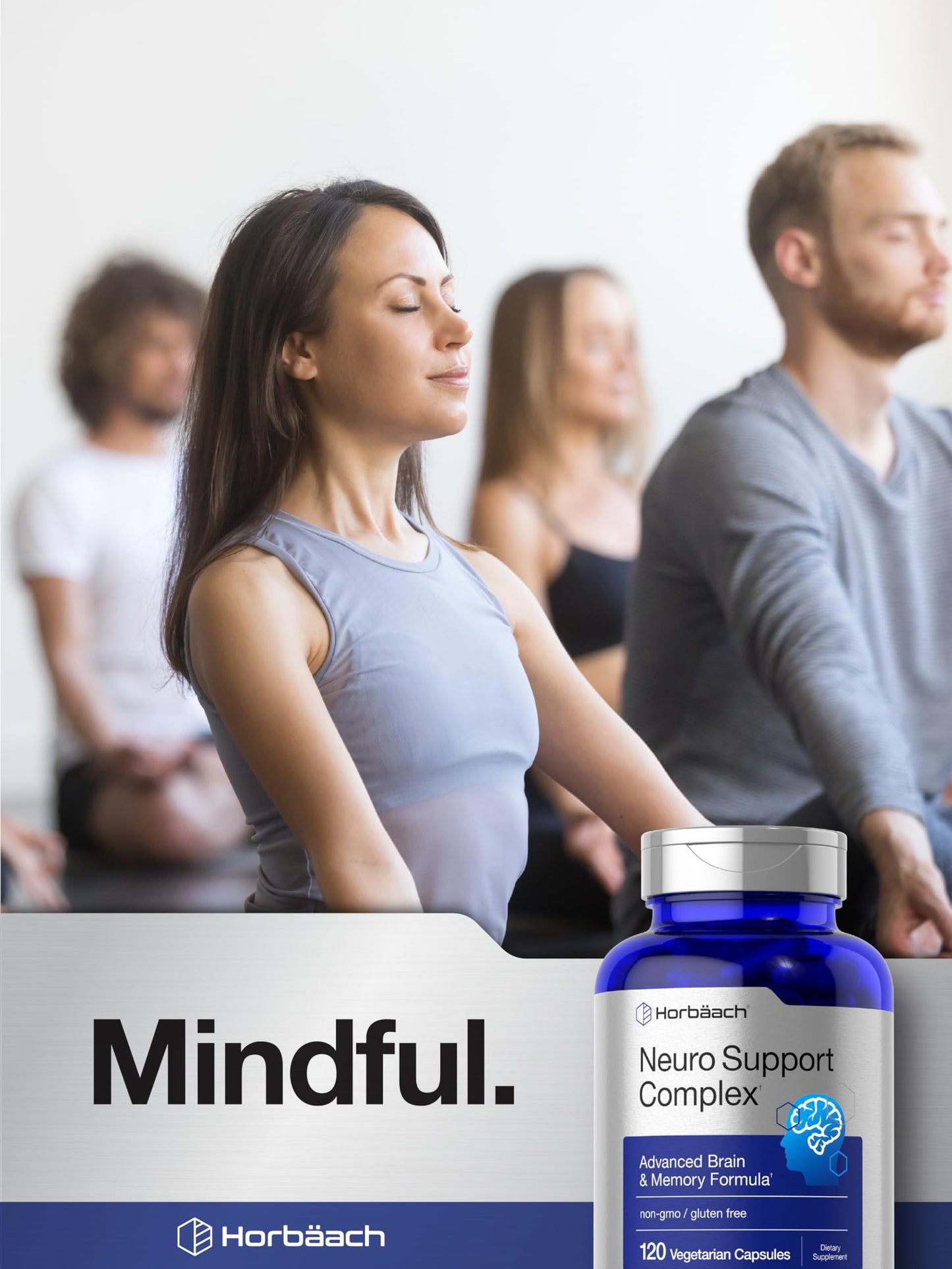 Horbäach Brain Supplement | 120 Capsules | with Phosphatidylserine & DMAE | Advanced Formula for Memory, Focus, Clarity | Vegetarian & Gluten Free | Neuro Support HorbäachBuy Supplements Australia