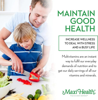 Maxi Health Chewable Multivitamin for Kids, Teens and Adults - Cherry Chewable Vitamins for Adults & Children Maxi Health