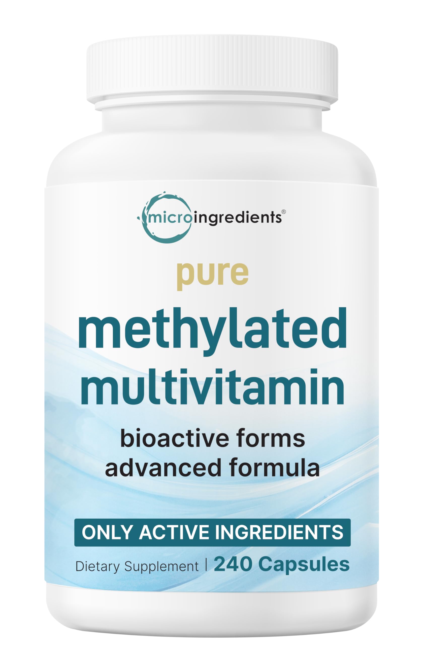 Micro Ingredients Pure Methylated Multivitamin, 240 Capsules | 19-in-1 Formula with Vitamins C, D, B12, Folate, Magnesium, Zinc & More | Micro IngredientsBuy Supplements Australia