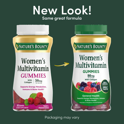 Nature's Bounty Women Multivitamin Gummies, Vitamin Supplements for Adults, General Health, Supports Immune and Bone Health,