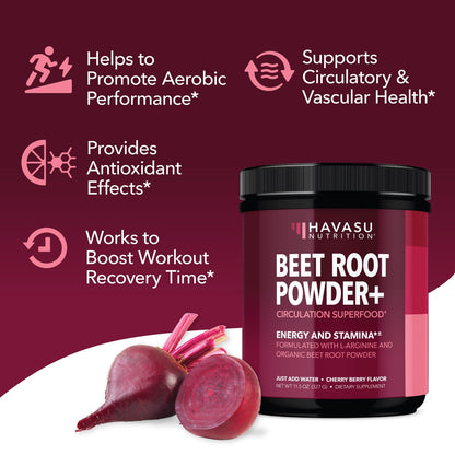 Organic Beet Root Powder with BCAA and L-Arginine for Energy and Stamina Support HAVASU NUTRITIONBuy Supplements Australia