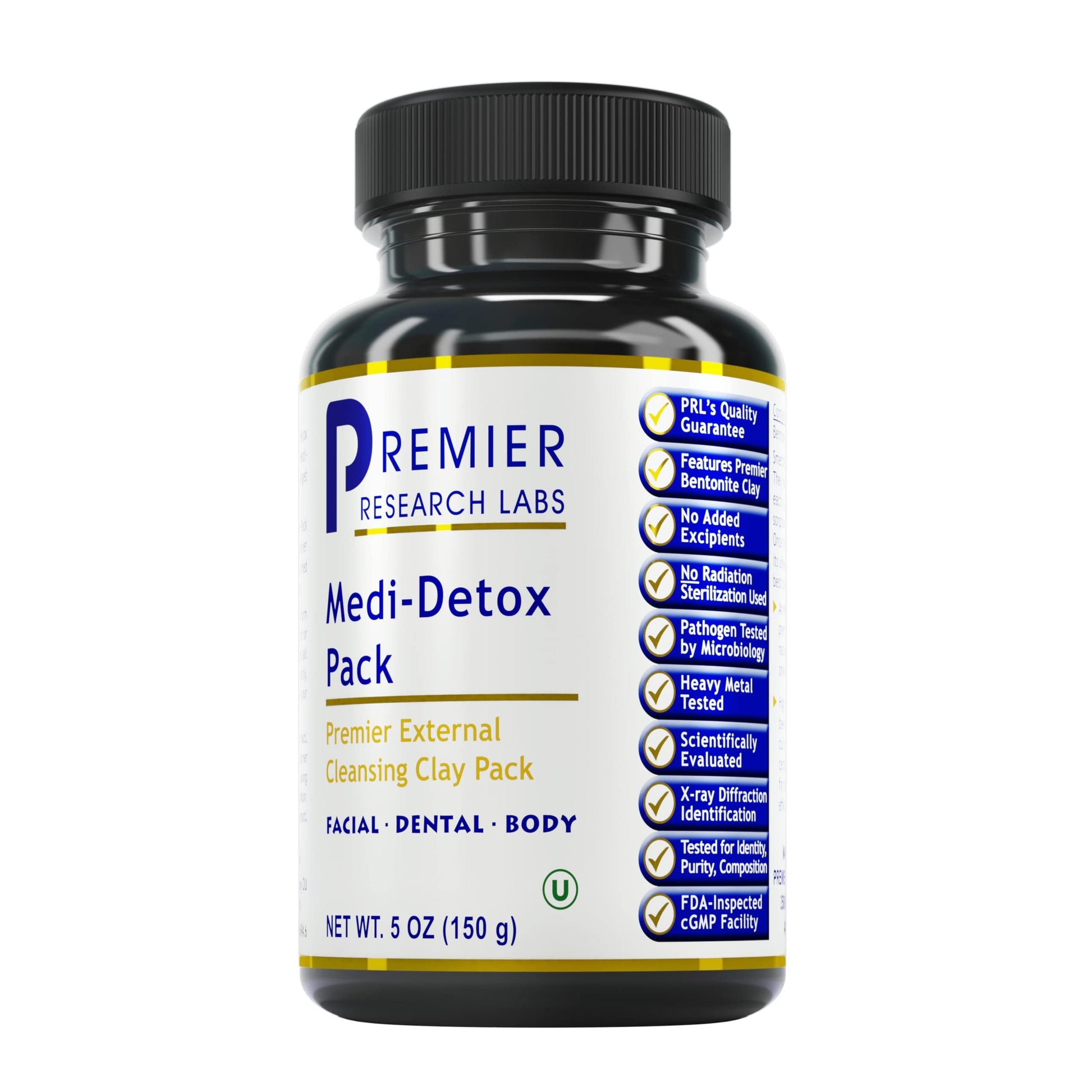 Premier Research Labs Medi-Dental Pack - Detoxifying Volcanic Clay - Dental & Body Cleansing - With Calcium Smectites Silica & Mineral Oxides - 5 oz Premier Research LabsBuy Supplements Australia