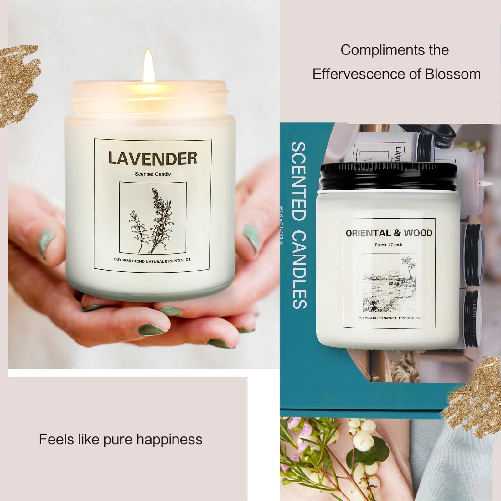 6 Pack Scented Candles, Aromatherapy Candles Gifts Set for Women, 42.6 oz 300 Hour Long Lasting YINUO LIGHTBuy Supplements Australia