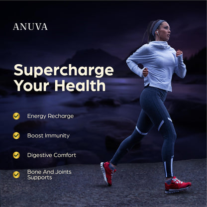 Anuva 16-in-1 Sea Moss Capsules | Black Seed Oil, Ashwagandha, with Vitamin C, D3, Turmeric, Burdock, Bladderwrack & Multi-Minerals | Immune, Skin, Joint & Energy Support | 60 Veggie Capsules AnuvaBuy Supplements Australia