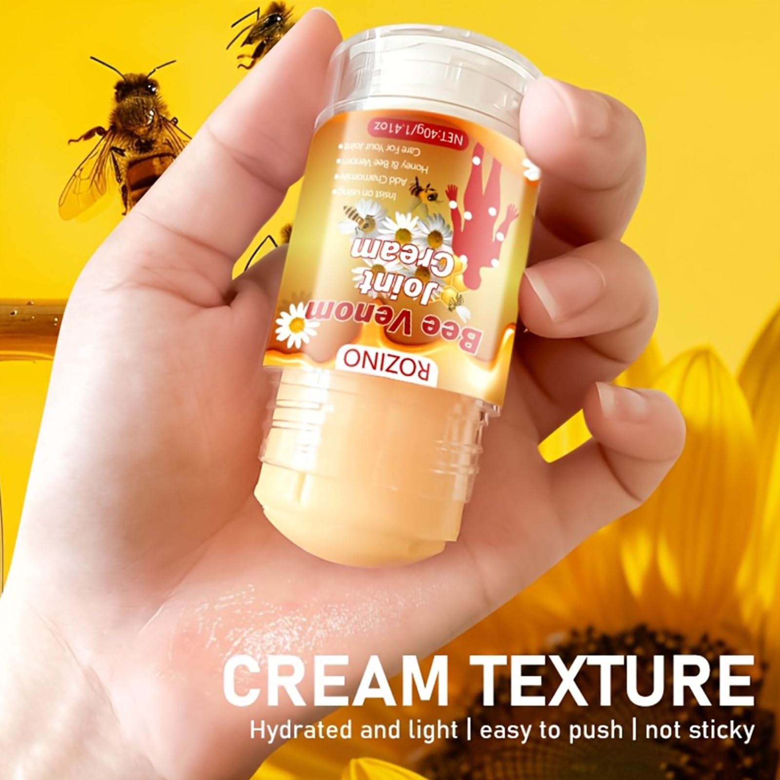 Bee Venom Joint Cream – Advanced Joint Support Cream with Honey & Chamomile, Soothing Formula for Aches & Stiffness in Knees, Hands, Back, Natural Relief Cream for Daily Joint Care (Bee venom) GenericBuy Supplements Australia