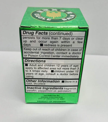 Eagle Brand Green Balm 0.705 Ounce /20 Gram Eagle BrandBuy Supplements Australia