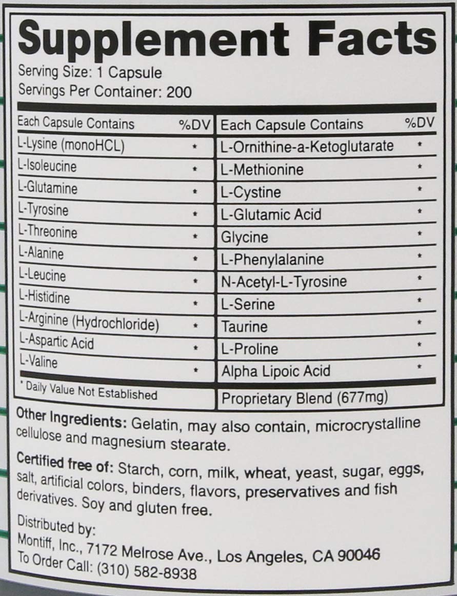 All Basic 677 mg 200 Capsules MontiffBuy Supplements Australia