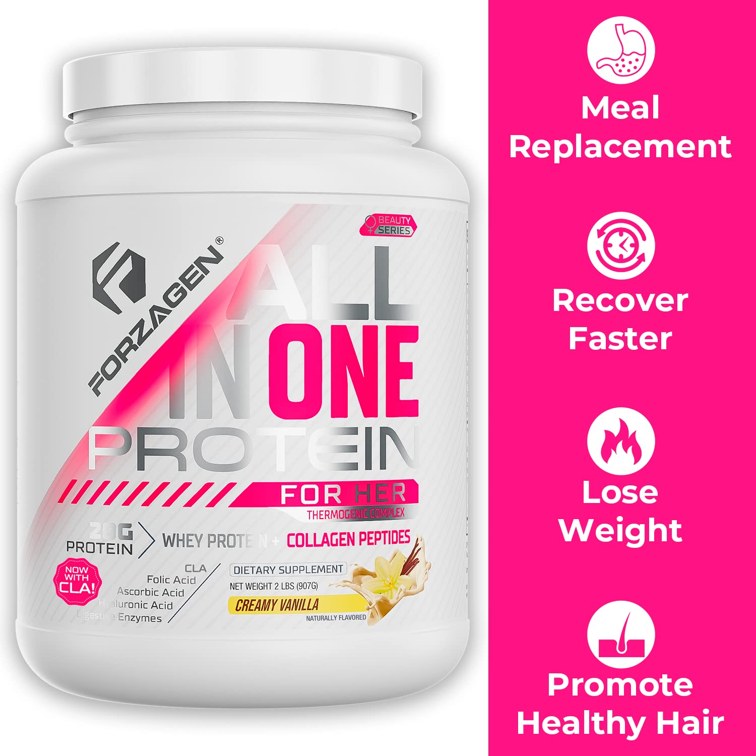 Forzagen All in One Protein for Her, Protein Powder for Women with Collagen Peptides ForzagenBuy Supplements Australia