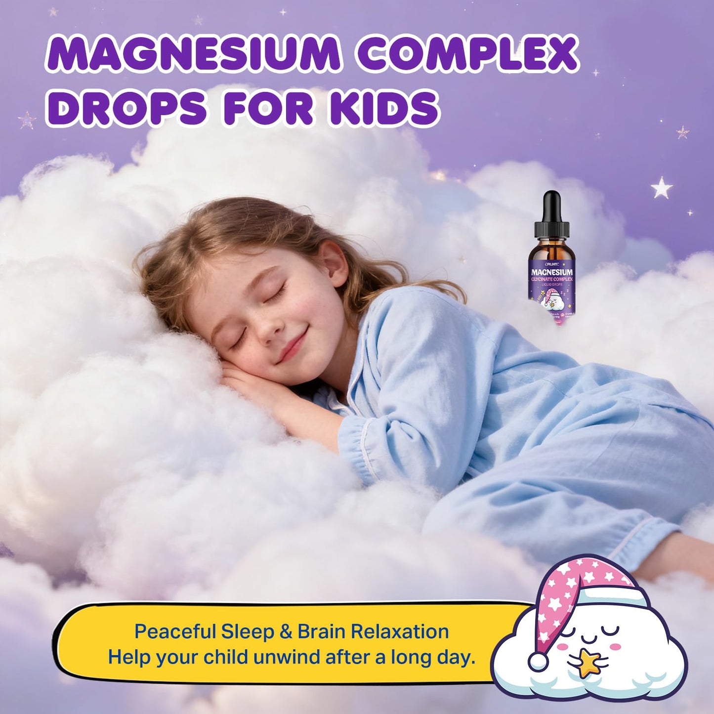 Magnesium Glycinate Liquid for Kids - Magnesium Bisglycinate Drops with L-Theanine, Chamomile & Vitamin B6, B12, C, D3 for Sleep, Relaxation, Immune Support, Calm & Focus - 2 Fl Oz, Strawberry Flavor CFILIHTCBuy Supplements Australia
