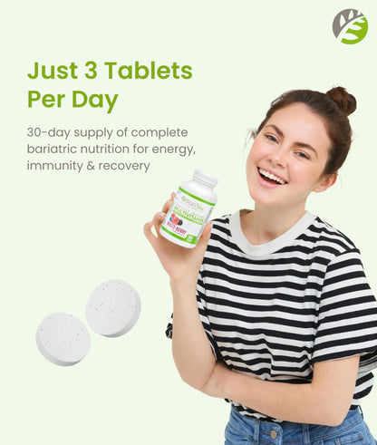 BariSlim Complete Chewable Bariatric Multivitamin Tablets - 45 mg Iron - Bariatric Vitamin & Supplement for Post Bariatric Surgery Including Gastric Bypass BariSlim
