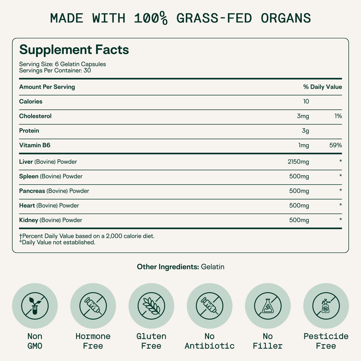 Adapt Naturals Organ Supplement, Bioavailable Grass Fed Beef Liver Capsules, Blend of Liver, Heart, Kidney, Pancreas & Spleen, Support Liver Cleanse Detox & Repair | Source of CoQ10-30 Days Supply ADAPT NATURALS BY CHRIS KRESSERBuy Supplements Australia
