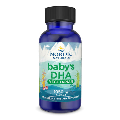 Nordic Naturals Baby’s DHA Vegetarian, Unflavored - 1050 mg Plant-Based Omega-3-1 oz - Supports Brain & Vision Development in Babies - Non-GMO, Vegan - 15 Servings Nordic NaturalsBuy Supplements Australia