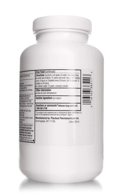 PHARBEST Aspirin 325 mg | Regular Strength | 1000 Count Uncoated Tablets PHARBESTBuy Supplements Australia