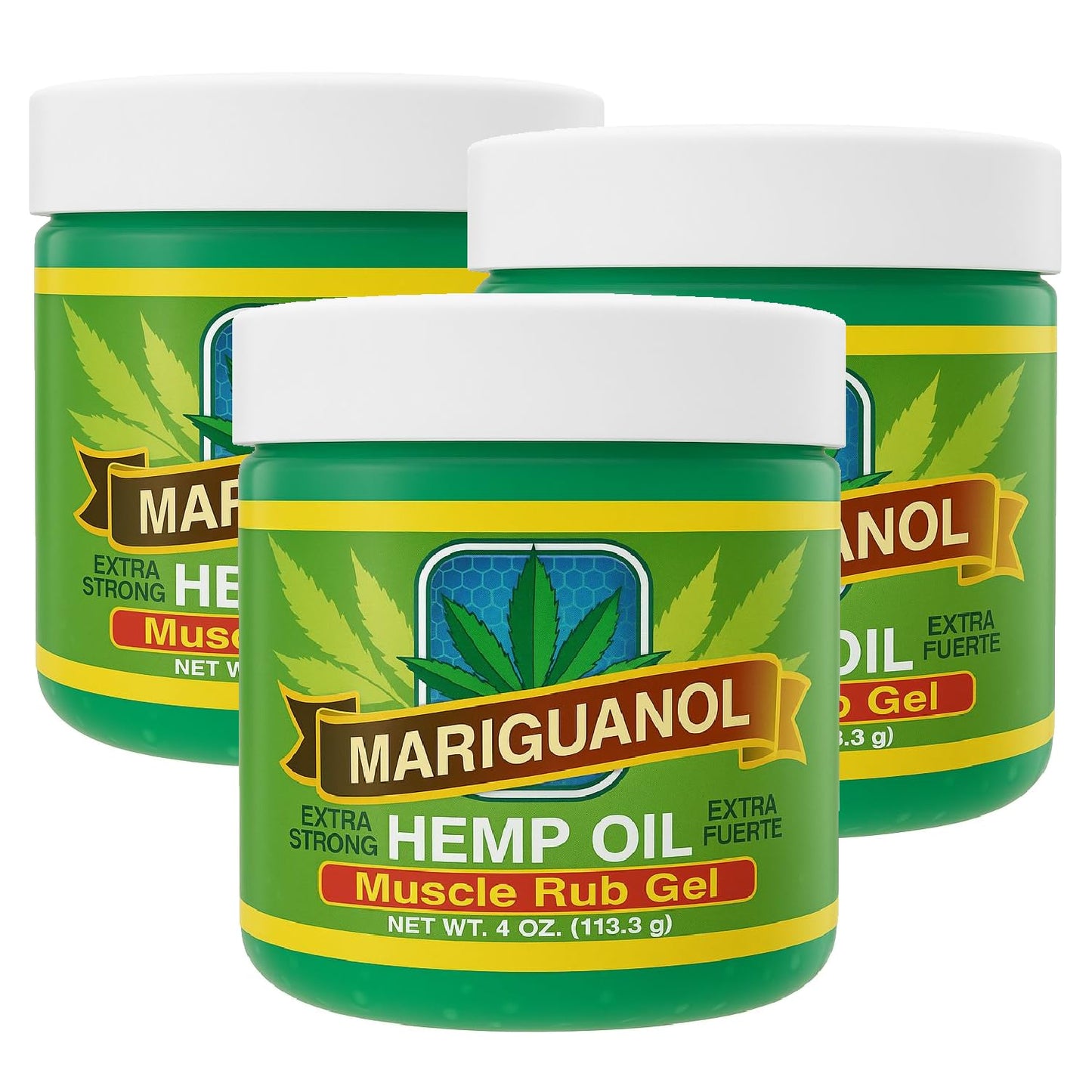 Mariguanol Extra Strong Muscle Rub Gel with Hemp Oil, Menthol & Camphor – Cooling, Fast-Absorbing Topical Gel for Post-Workout Active Lifestyles – Net Wt. (4 Ounce (Pack of 3)) MARIGUANOLBuy Supplements Australia