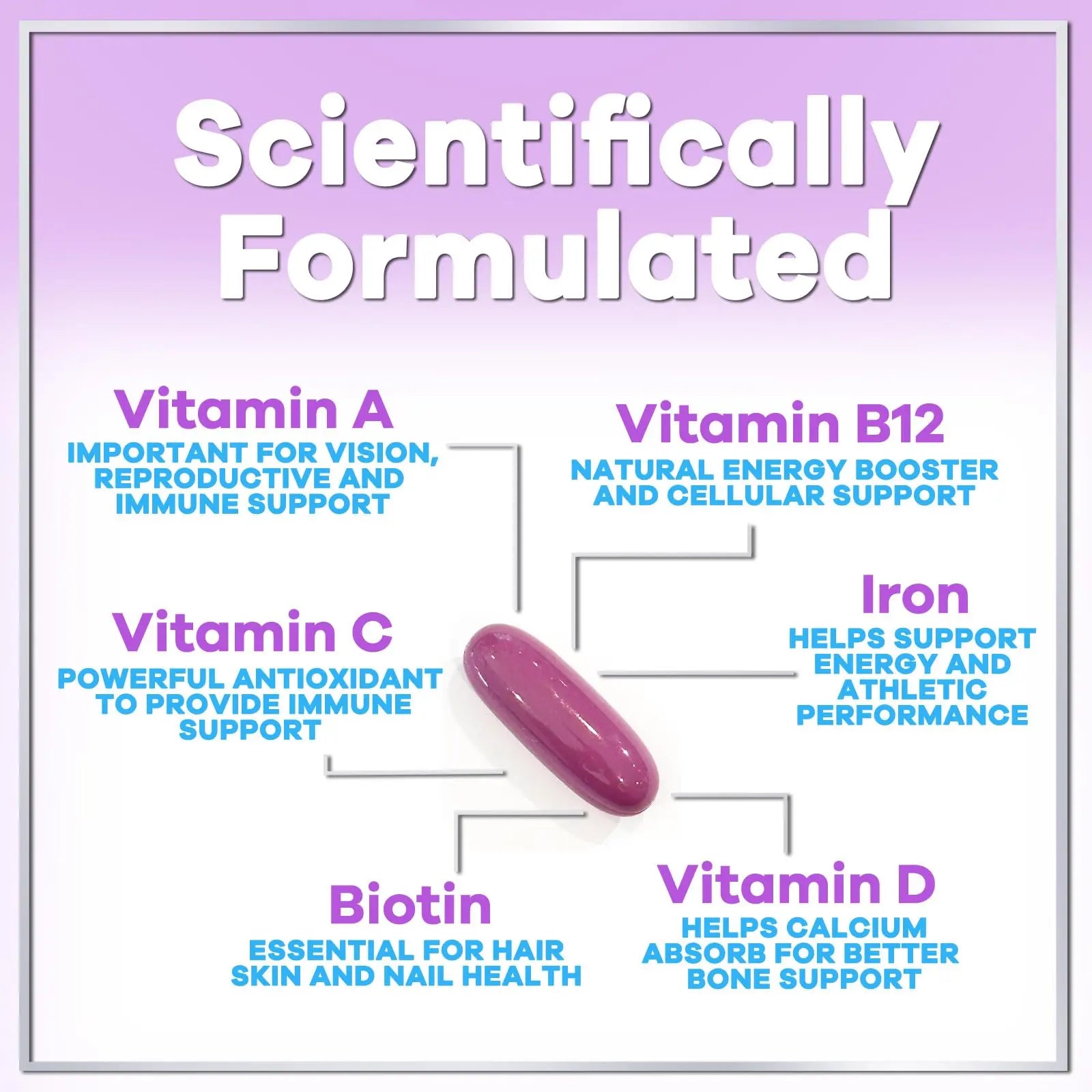 Multivitamin For Women - Complete Daily Woman's Multivitamins with Biotin, Calcium, Folic Acid, Iron, Zinc, Vitamin A, C, D, E & B Vitamins Hello Lovely!Buy Supplements Australia