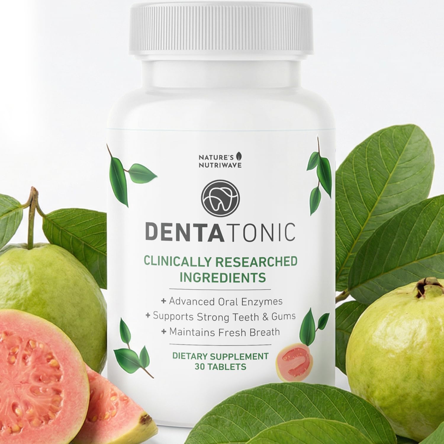 Nature’s NutriWave DentaTonic – Daily Oral Supplement with Guava Fruit, Hydroxyapatite & Enzyme Blend – Made in USA Non-GMO, Stimulant-Free Formula – 30 Tablets, 1 Month Supply Nature’s NutriWaveBuy Supplements Australia