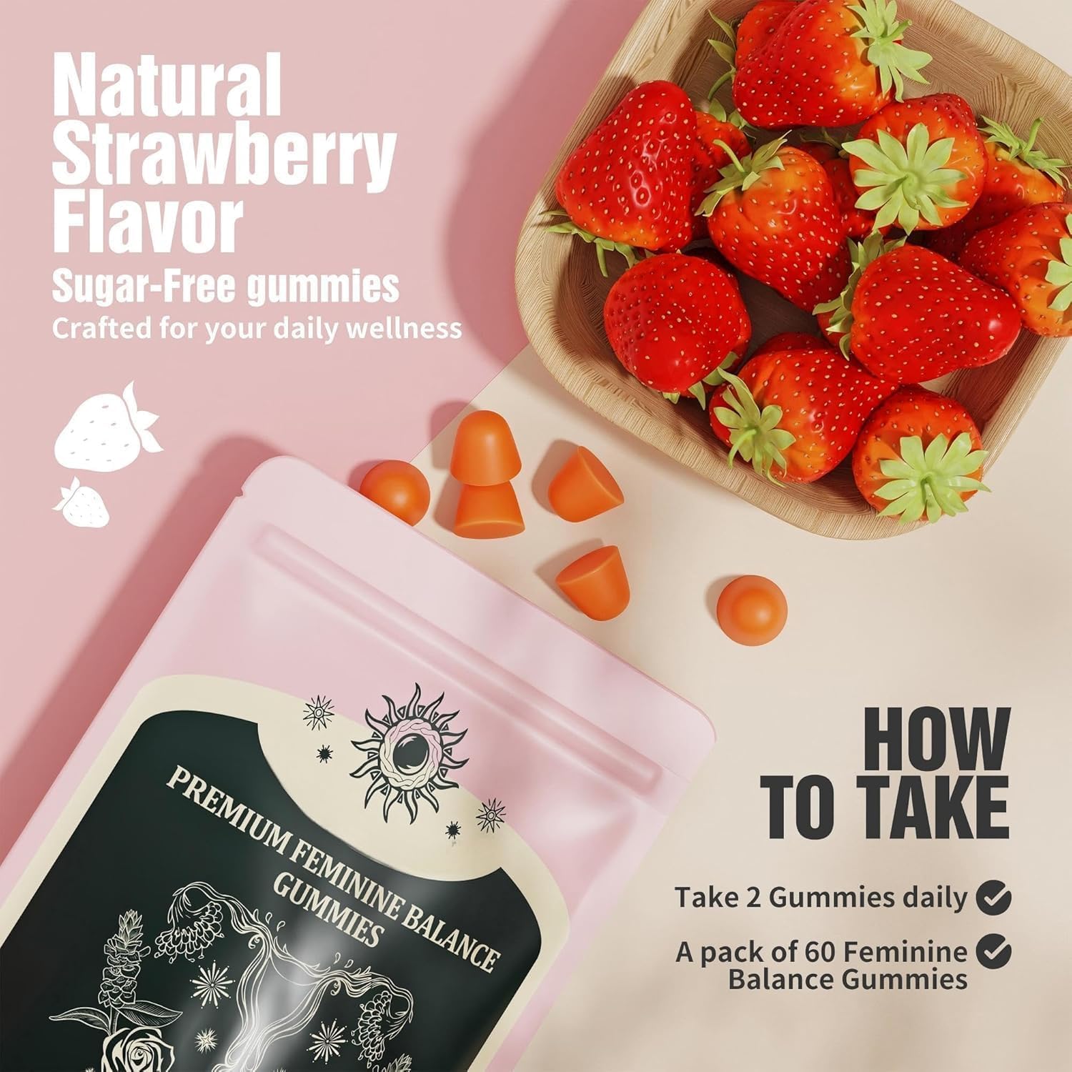 NIUSISE Feminine Balance Gummies, Premium Balance Supplement for Women PH Health, Immune Support, Vegan, Gluten-Free - Hawaiian Pineapple - 120 Gummies - 60 Servings 2 Pack. NIUSISEBuy Supplements Australia