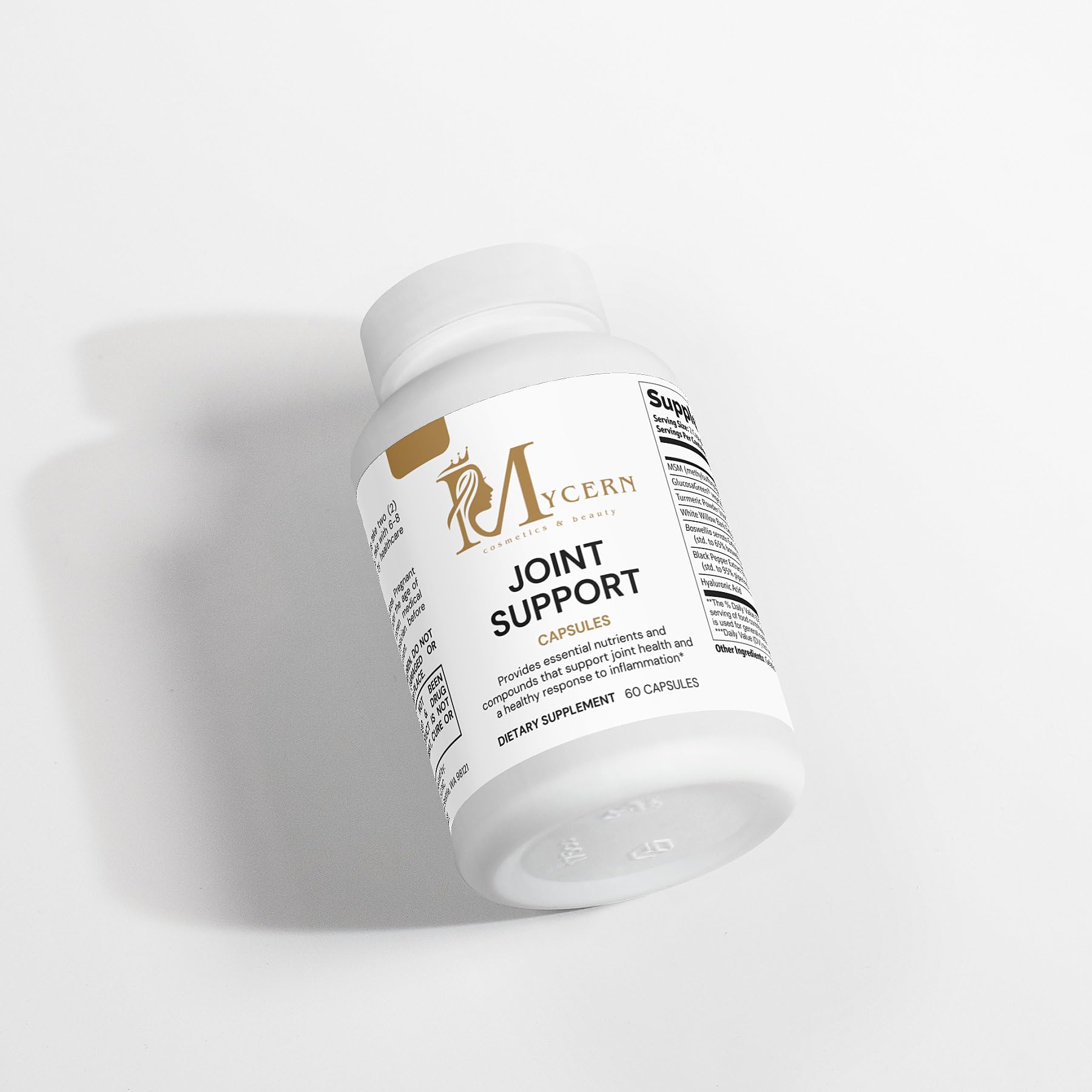 Joint Support Supplement – 60 Caps – MSM, Glucosamine HCl, Turmeric Supplement, Boswellia, Hyaluronic Acid Capsules & Black Pepper, Flexibility, Mobility & Comfort Joint Health – Made in USA MycernBuy Supplements Australia