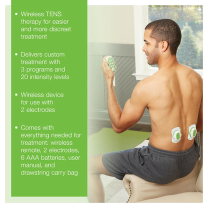 AccuRelief Wireless TENS Unit with Remote Control, TENS Pain Relief Device and Muscle Stimulator, for Back Pain, Neck Pain, Arm and Leg Pain AccuReliefBuy Supplements Australia