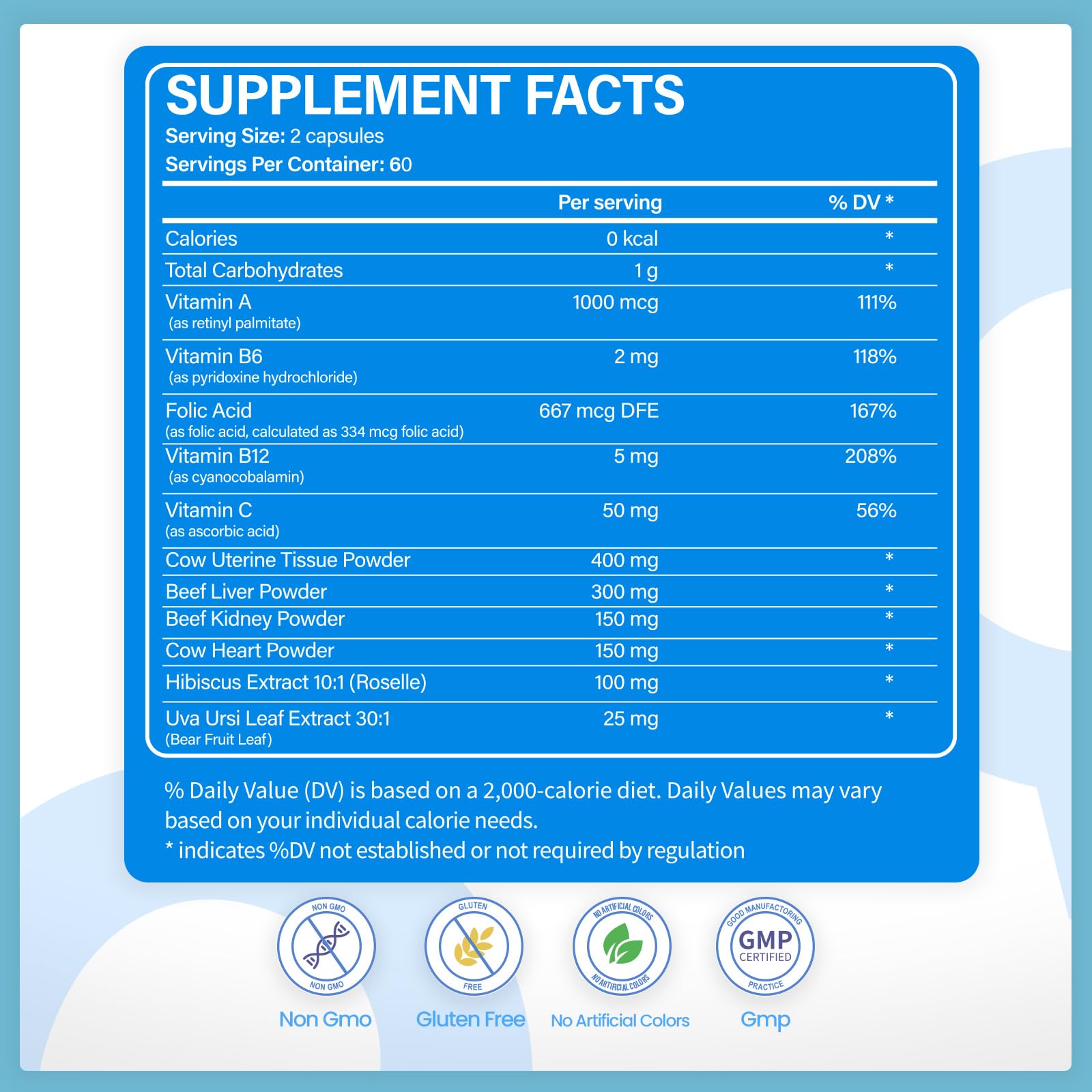 VCCVBB Beef Organ Supplements for Women, Beef Liver, Kidney, Heart, Uterus Tissue, Hormonal Balance, Immune Support,Natural Iron Vitamins Supplements for Energy, Grass Fed Pasture Raised 120 Capsules VCCVBBBuy Supplements Australia
