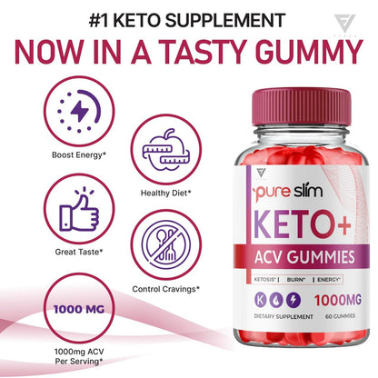 (2 Pack) Pure Slim Keto ACV Gummies, Pure Slim Keto ACV Gummies Advanced Kelly Clarkson FyvusBuy Supplements Australia