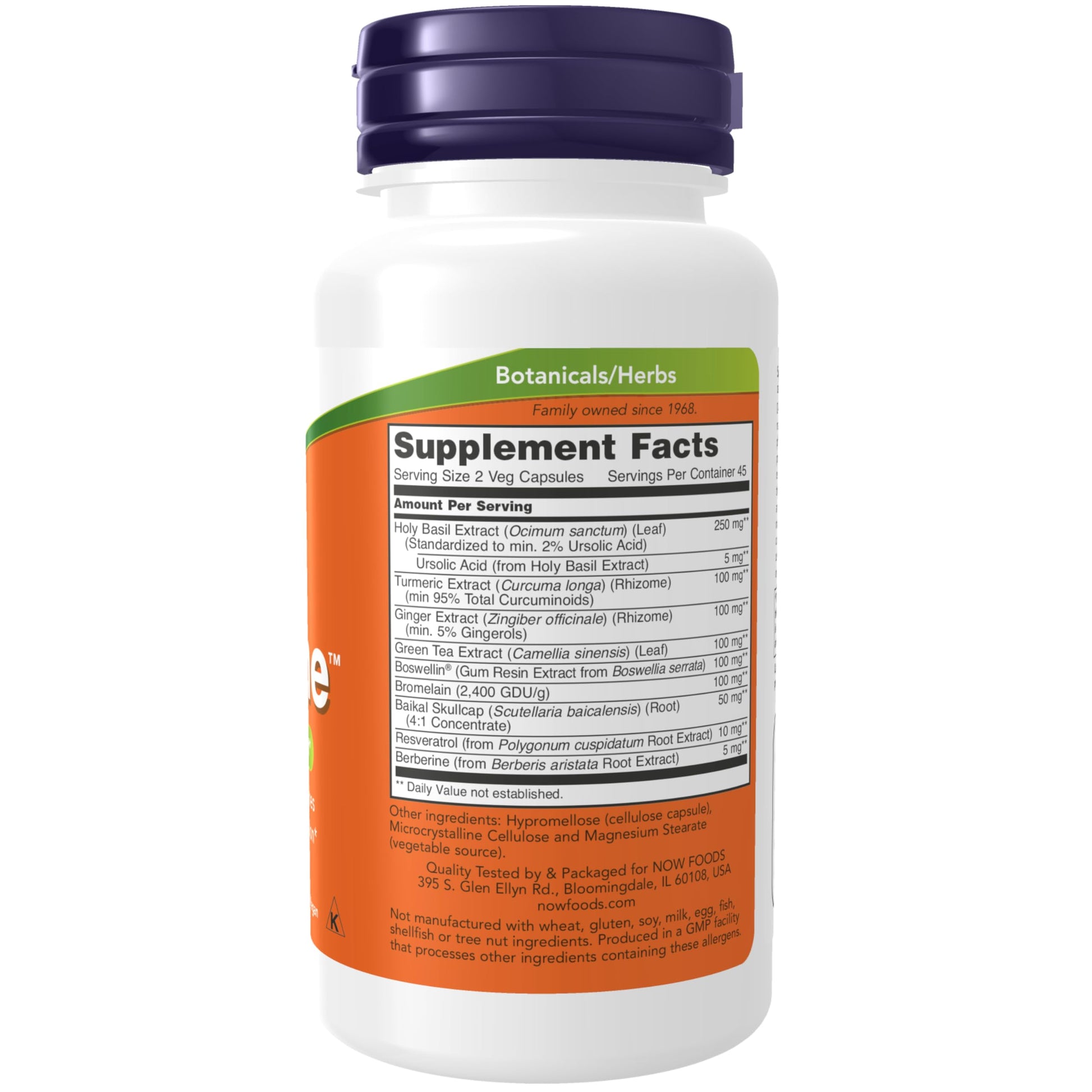 NOW Foods Supplements, D-Flame™ with a Blend of Complementary Herbs, Overexertion Support*, 90 Veg Capsules NOW FoodsBuy Supplements Australia