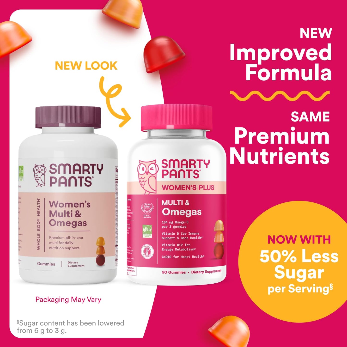 SmartyPants Women's Multivitamin Gummies - Improved Formula: Omega 3 (DHA/EPA), Methylfolate, CoQ10, Vitamin D3, C, Vitamin B12, B6, A, K & Zinc SmartyPantsBuy Supplements Australia