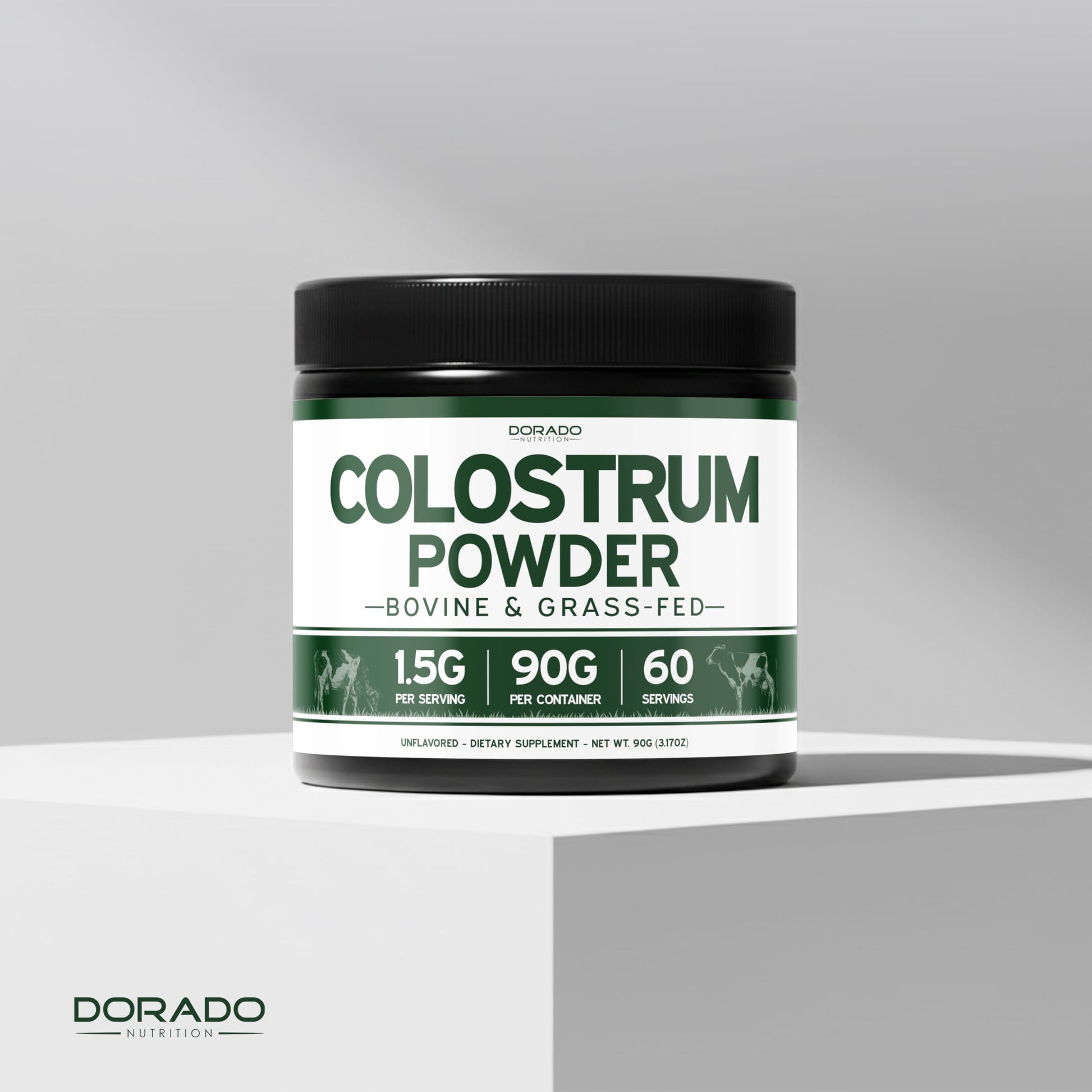 Colostrum Supplement Powder 90g (60 Servings of 1.5g Pure Bovine Colostrum Std. to Contain 20% IgG Immunoglobulins) Grass Fed Powder - No Fillers, Third Party Tested, Unflavored & Non-GMO DORADO NUTRITIONBuy Supplements Australia