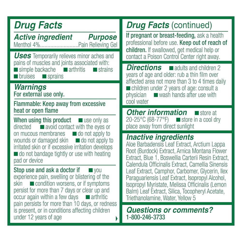 Biofreeze 13451 Roll-On Pain-Relieving Gel, 2.5 FL oz, Green Topical, Arthritis, Strains, Bruises, & Sprains (7.5 Fl Oz (Pack of 3), 3, Count) BiofreezeBuy Supplements Australia