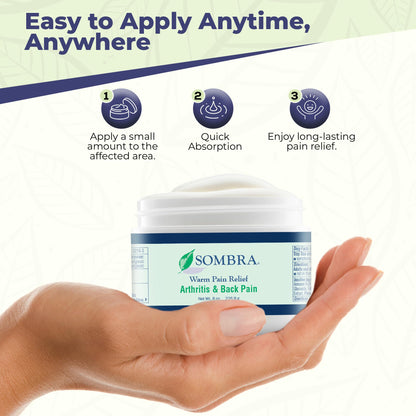 Sombra Warm Therapy Gel – Warming Muscle Comfort & Tension Relief – 8oz Jar SombraBuy Supplements Australia