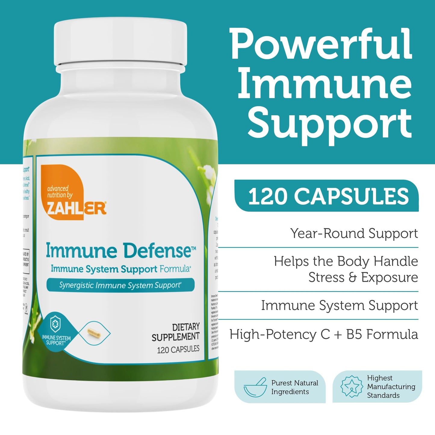Zahler Immune Defense, Immune System Support, Certified Kosher, 120 Capsules ZahlerBuy Supplements Australia