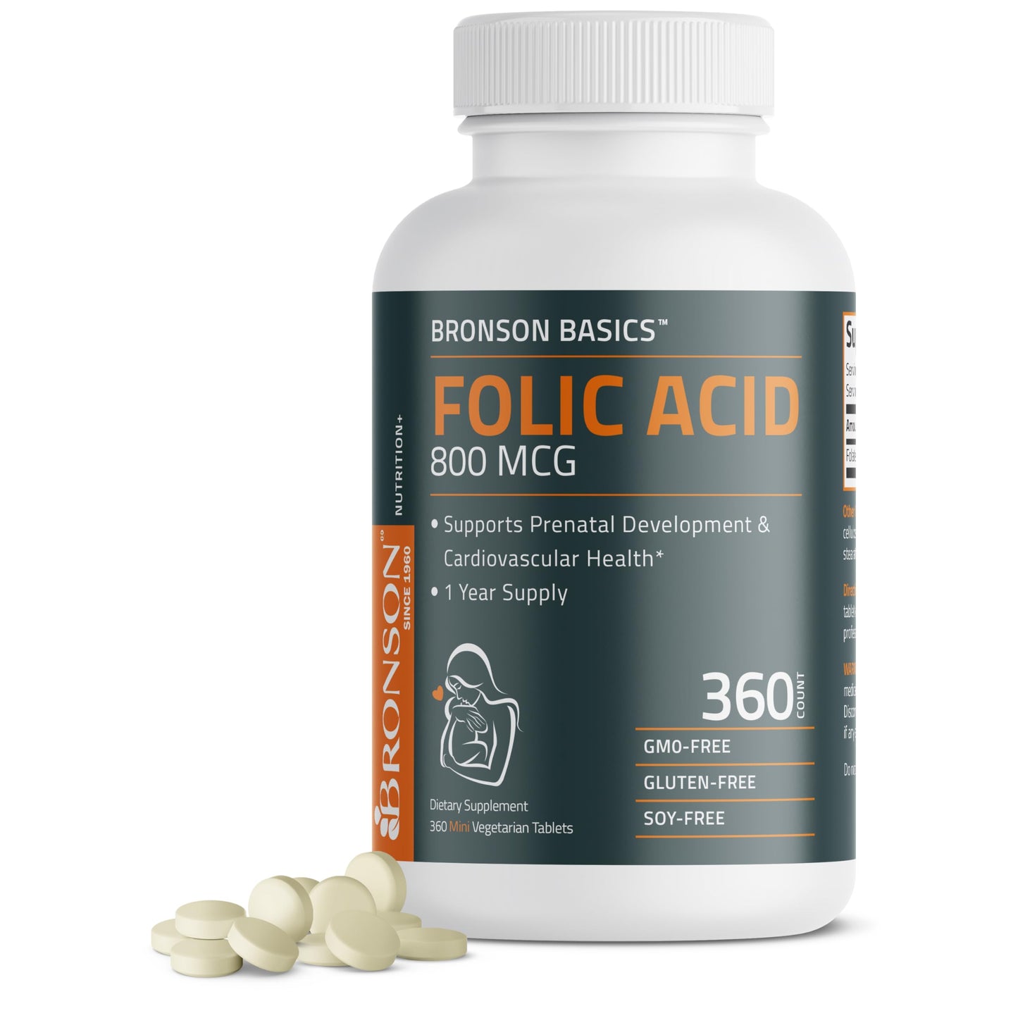 Bronson Folic Acid 800 MCG Supports Prenatal Development, 1 Year Supply, Non-GMO BronsonBuy Supplements Australia