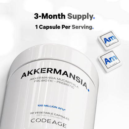 Codeage Akkermansia Muciniphila Probiotic Supplement - 3-Month Supply of Akkermansia CodeageBuy Supplements Australia