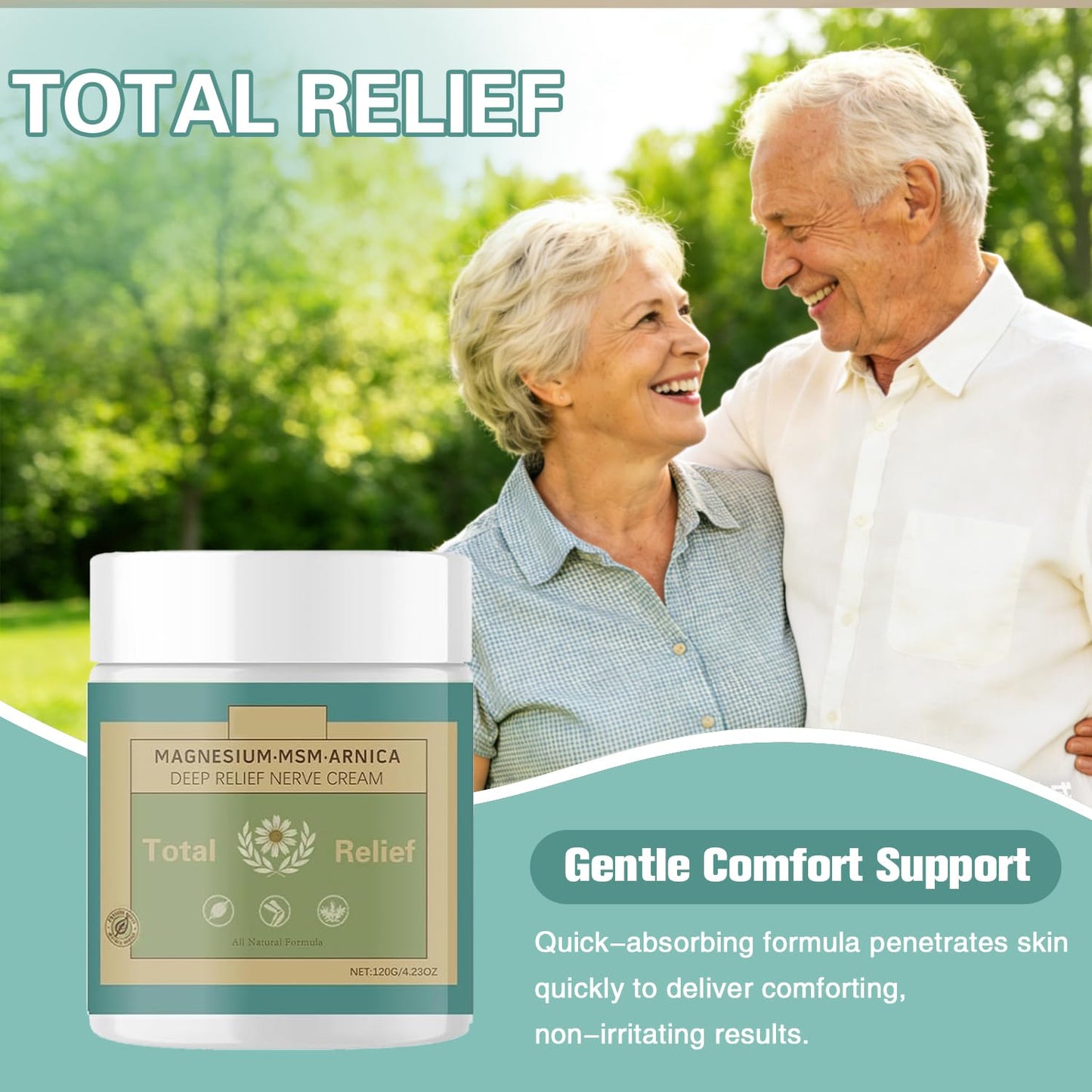 HANGWON Total Relief Magnesium Soothing Cream Advanced nerve Comfort with Arnica, Menthol, MSM,Fast-Absorbing for Relief Joint, Feet, Hands, Legs, Muscles, and Waist, Natural Ingredient -4floz/114g HANGWONBuy Supplements Australia