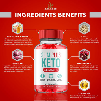 (3 Pack) Slim Plus Keto Gummies - Slim Plus Keto ACV Gummies with Apple Cider Vinegar Ark LabsBuy Supplements Australia