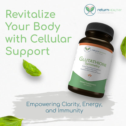 Return Healthy Glutathione Symmetry | S-Acetyl Glutathione Supplement | Antioxidants & Detoxification Supplement | Natural Cellular Support | All-Natural, Vegan, Non-GMO, 120 caps Return HealthyBuy Supplements Australia