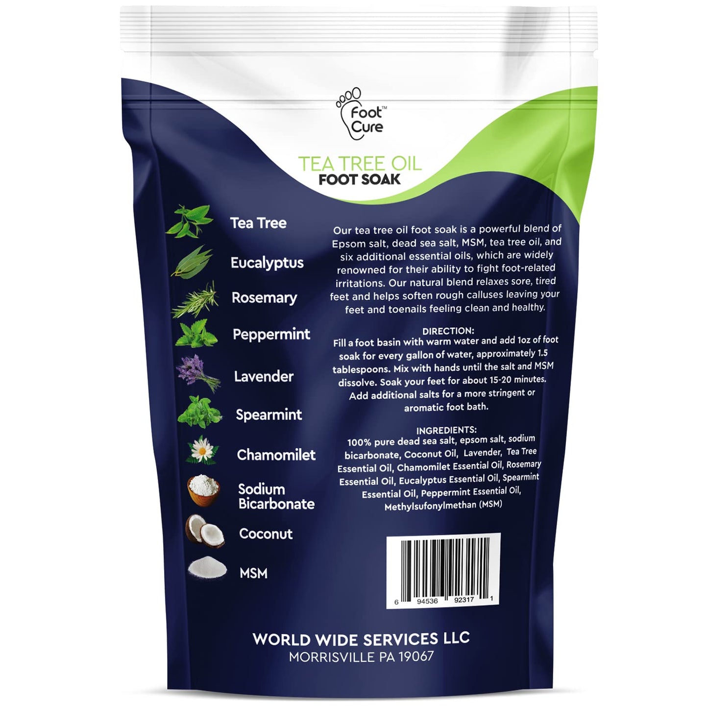 Tea Tree Oil Foot Soak with Epsom Salt - Best Toenail Fungus Treatment, Athletes FOOT CUREBuy Supplements Australia