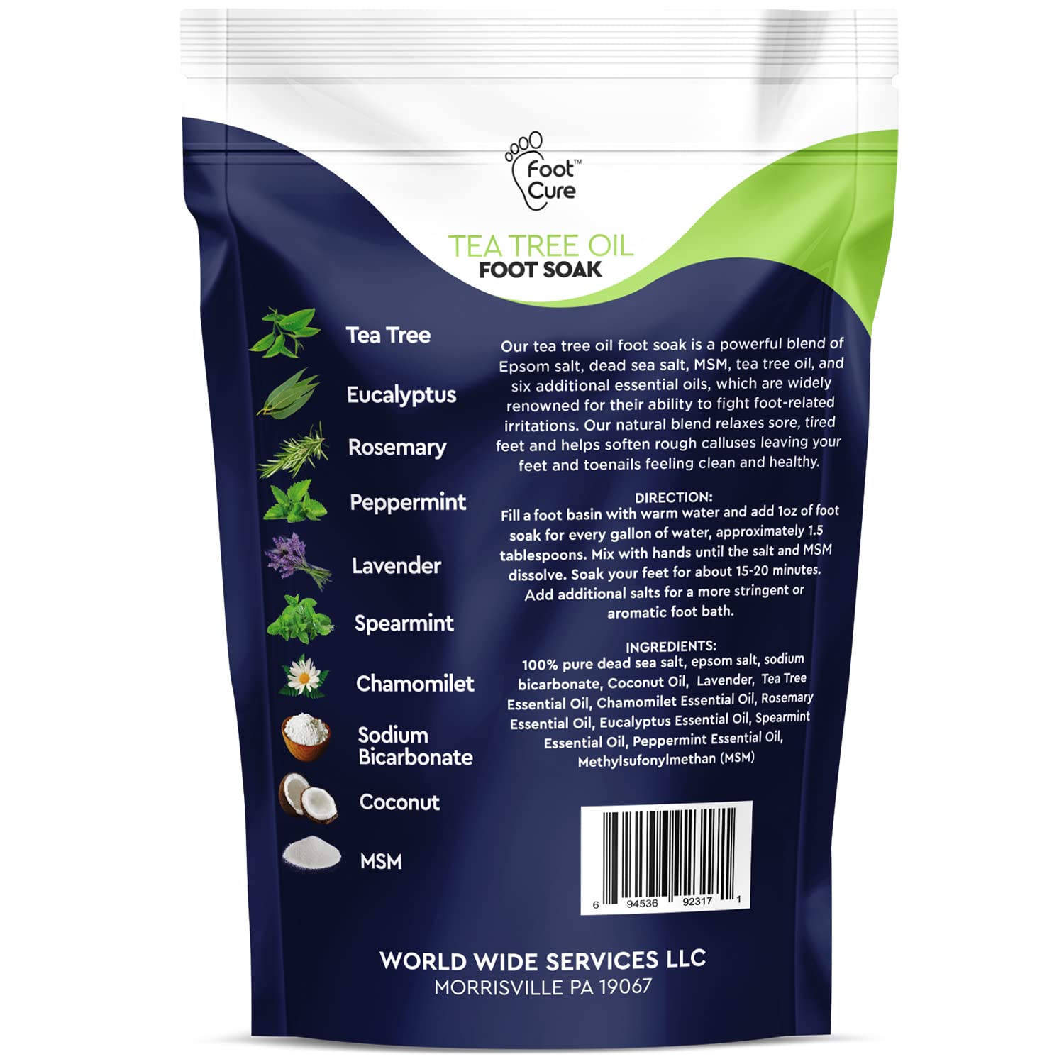 Tea Tree Oil Foot Soak with Epsom Salt - Best Toenail Fungus Treatment, Athletes FOOT CUREBuy Supplements Australia